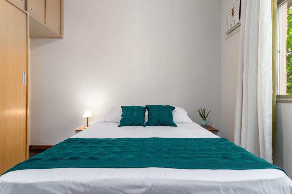 Bed, Photo of the whole room, Bedroom, wardrobe, air conditioner