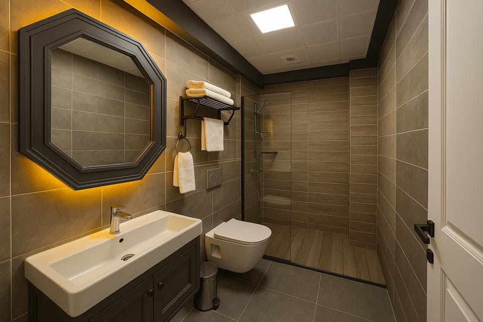 Shower, Toilet, Bathroom, towels