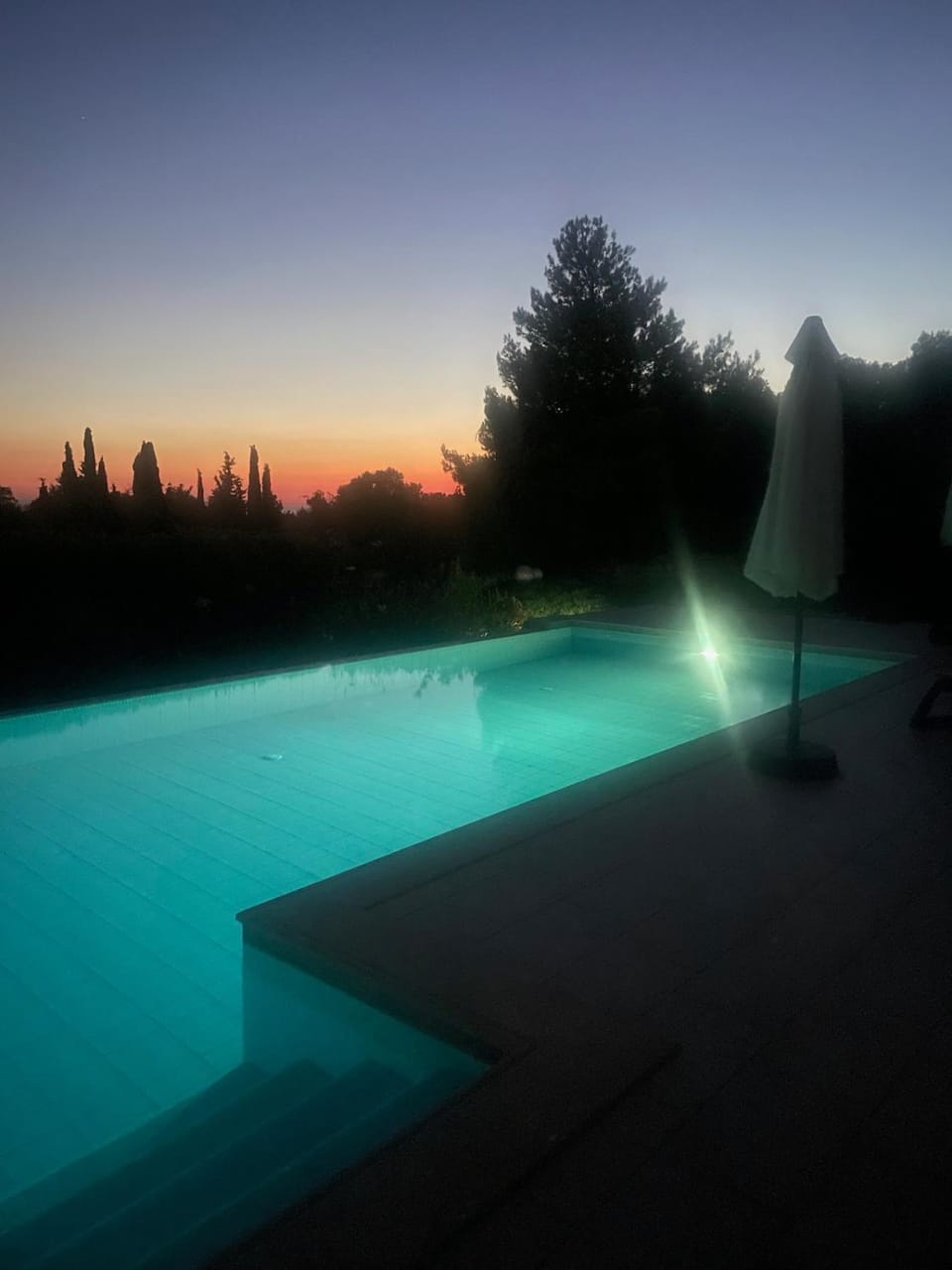Night, Swimming pool