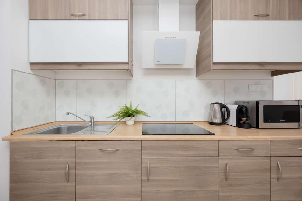 Coffee/tea facilities, Kitchen or kitchenette, stove