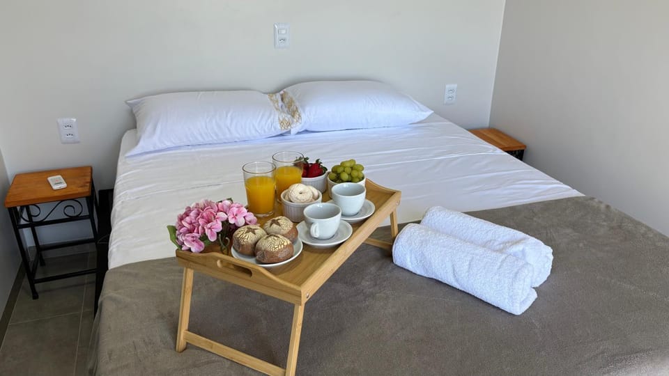Bed, Photo of the whole room, Bedroom, towels, air conditioner