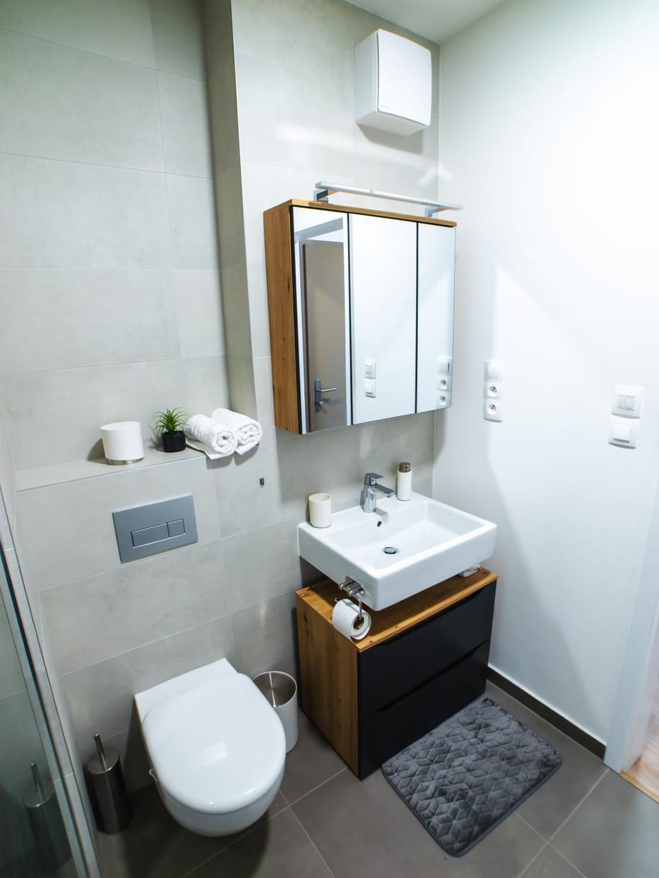 Toilet, Bathroom, towels