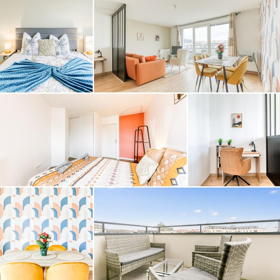 Bed, View (from property/room), Balcony/Terrace, Living room, Photo of the whole room, Seating area, Dining area, Bedroom
