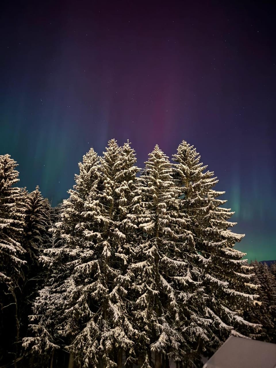 Night, Natural landscape, Winter