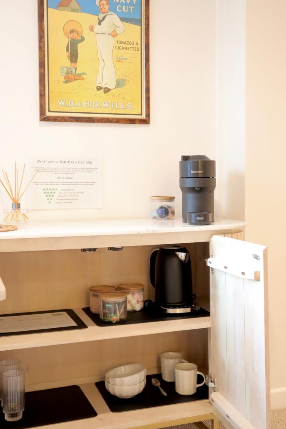 Coffee/tea facilities, Area and facilities