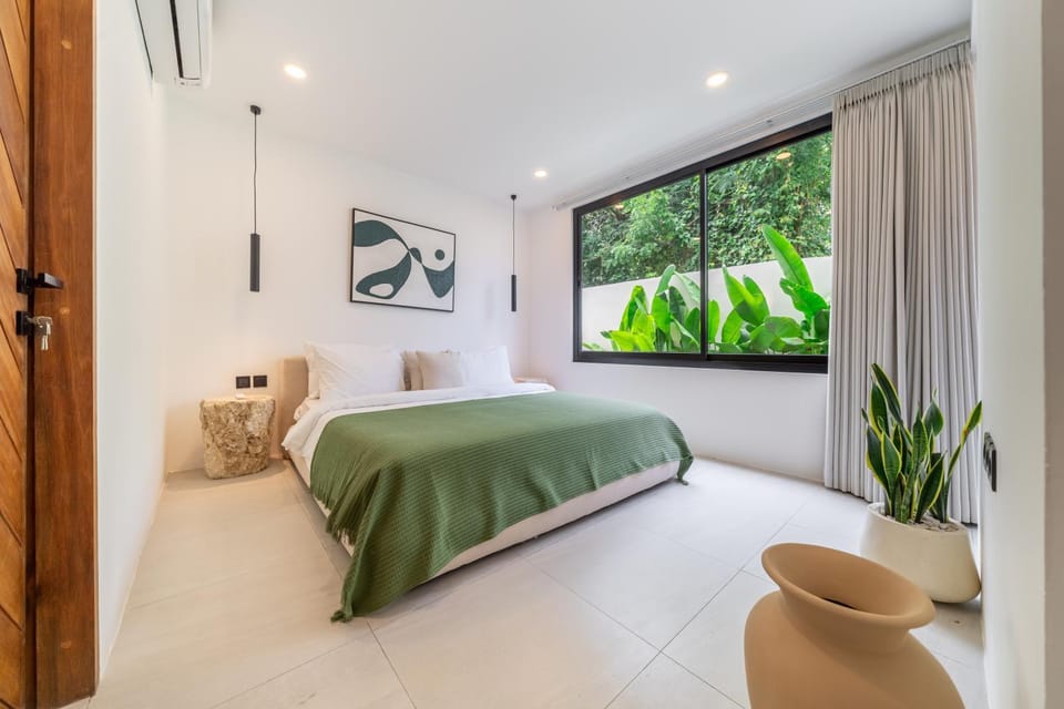 Bed, Bedroom, air conditioner