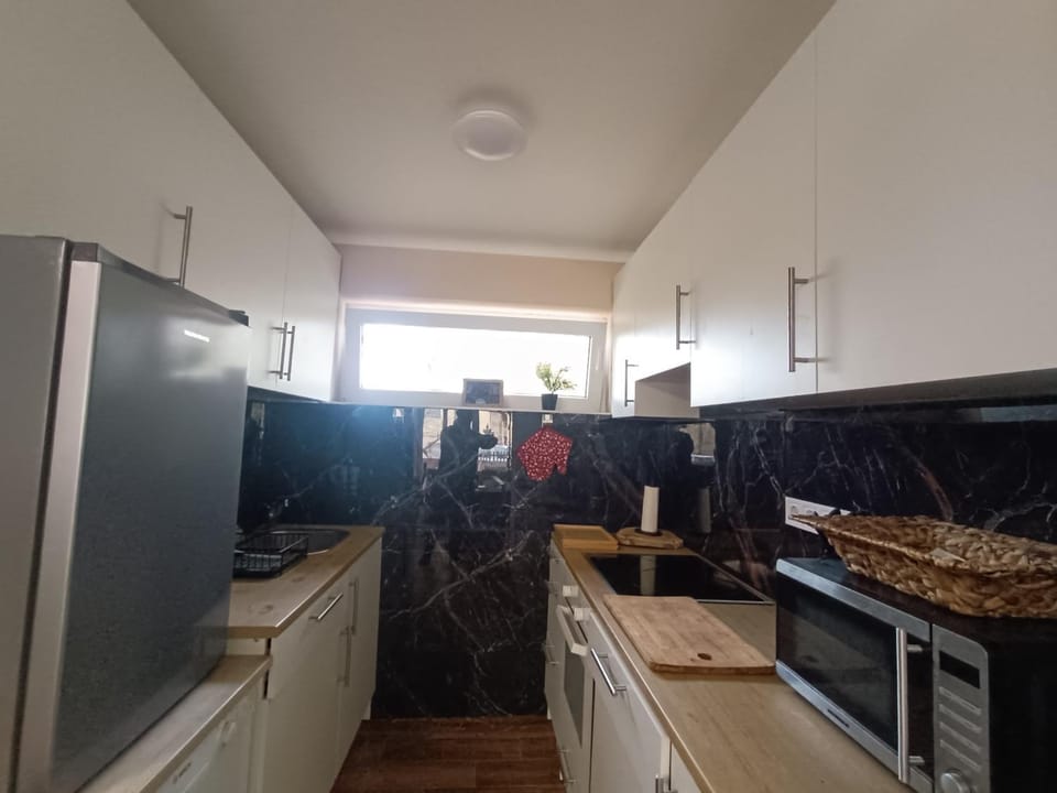 Kitchen or kitchenette, dishwasher, oven, stove
