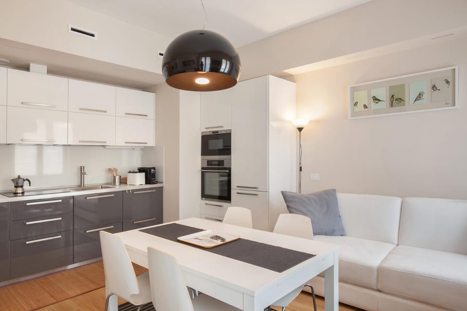Kitchen or kitchenette, Living room, Dining area