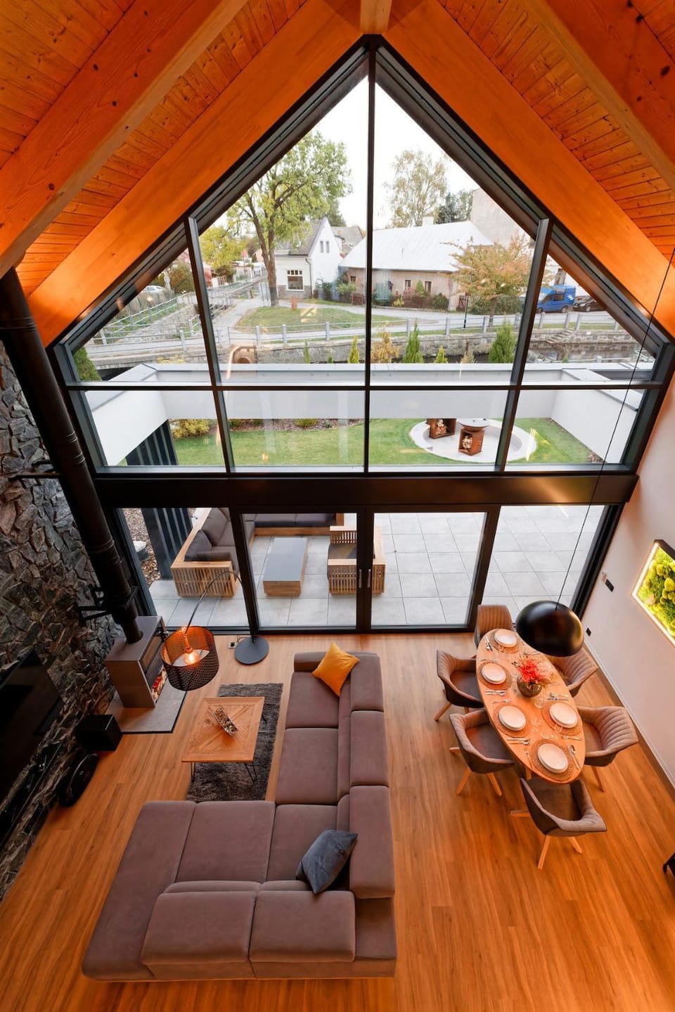 View (from property/room), Living room, Seating area, Dining area