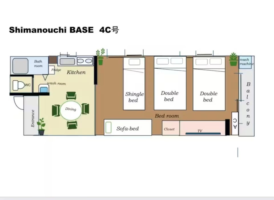 Shimanouchi BASE Comfortable suite for 6 大阪繁華街 道頓堀徒歩4分 広々40m2 Apartment in Osaka
