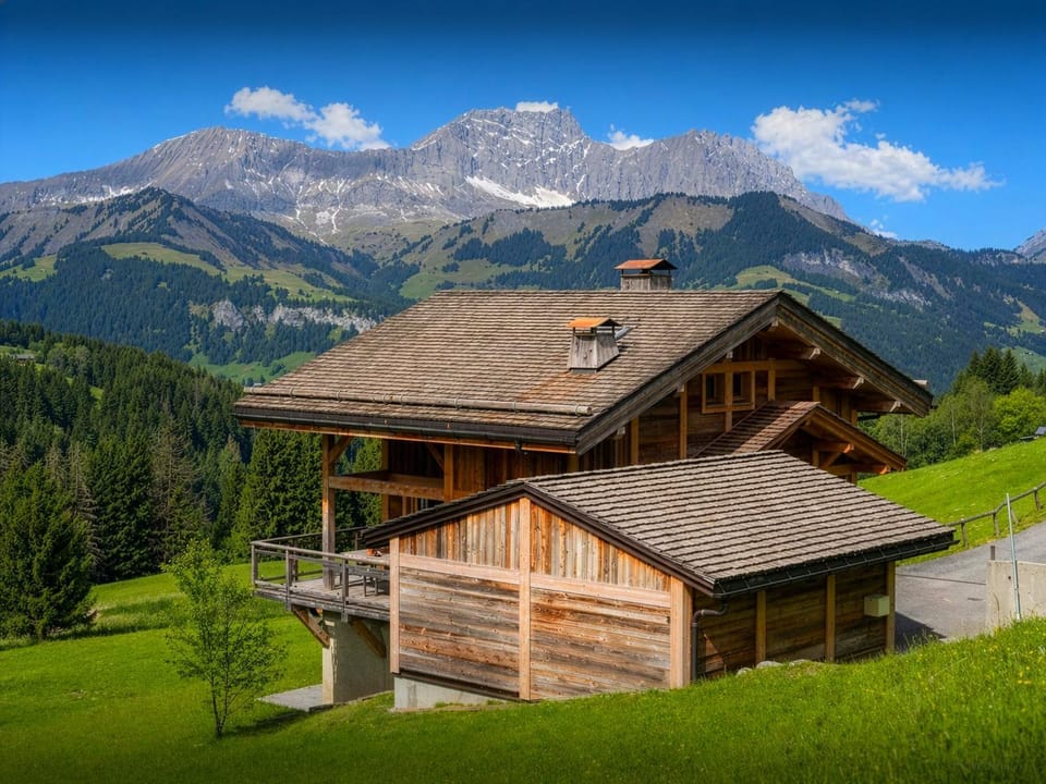 Property building, Natural landscape, Summer, Mountain view