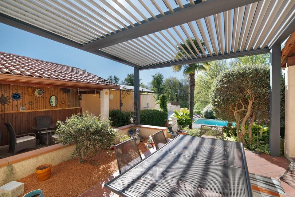 Property building, Living room, Swimming pool