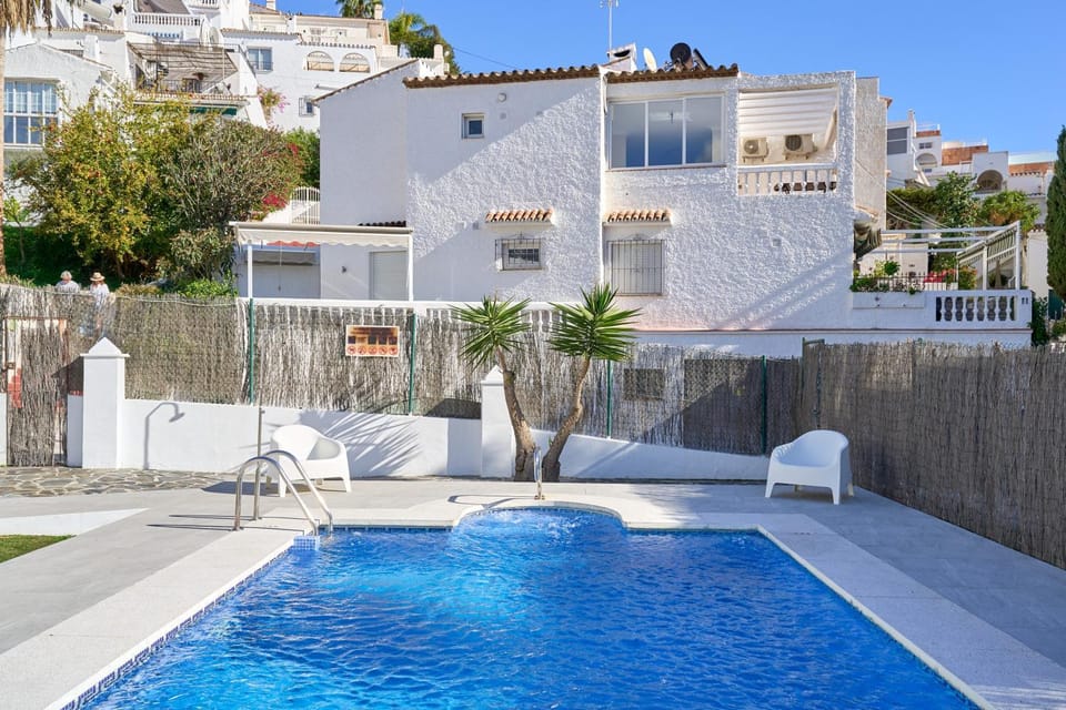 Property building, Living room, Swimming pool