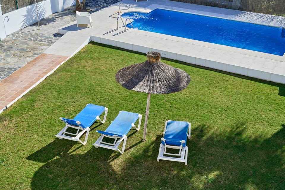 Property building, Living room, Swimming pool