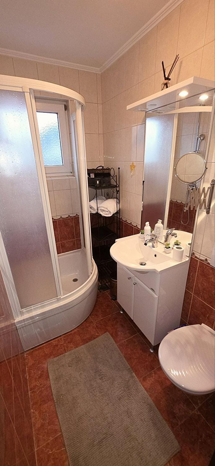 Shower, Toilet, Bathroom, towels