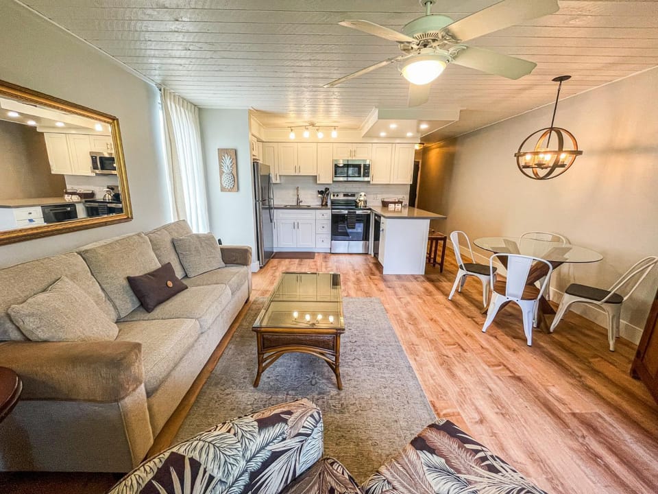 Waiohuli Beach Hale D-114 Oceanfront Complex with Garden View, Steps to Beach Apartment in Kihei