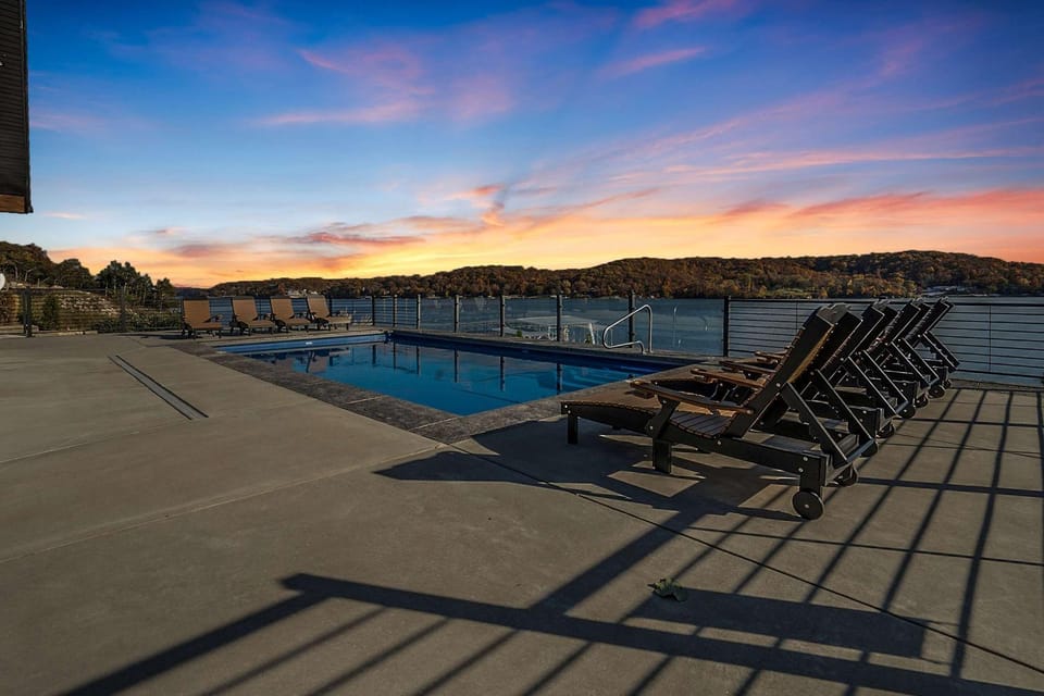 Lakefront Ozarks Home w Private Dock & Pool House in Lake of the Ozarks