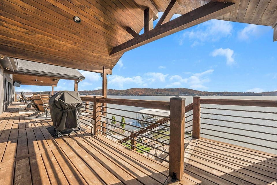 Lakefront Ozarks Home w Private Dock & Pool House in Lake of the Ozarks