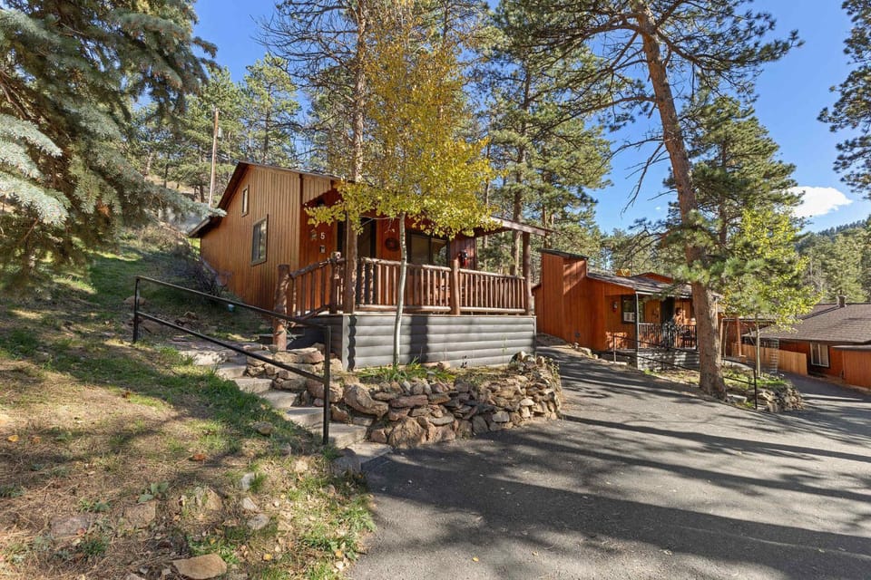 Cabin 5- Private Cabin w King bed kitchen porch Cabin in Estes Park