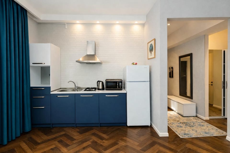 minibar, oven, stove