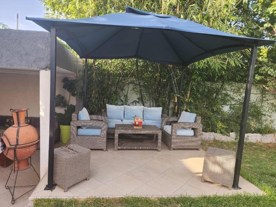 Property building, Seating area, Garden view
