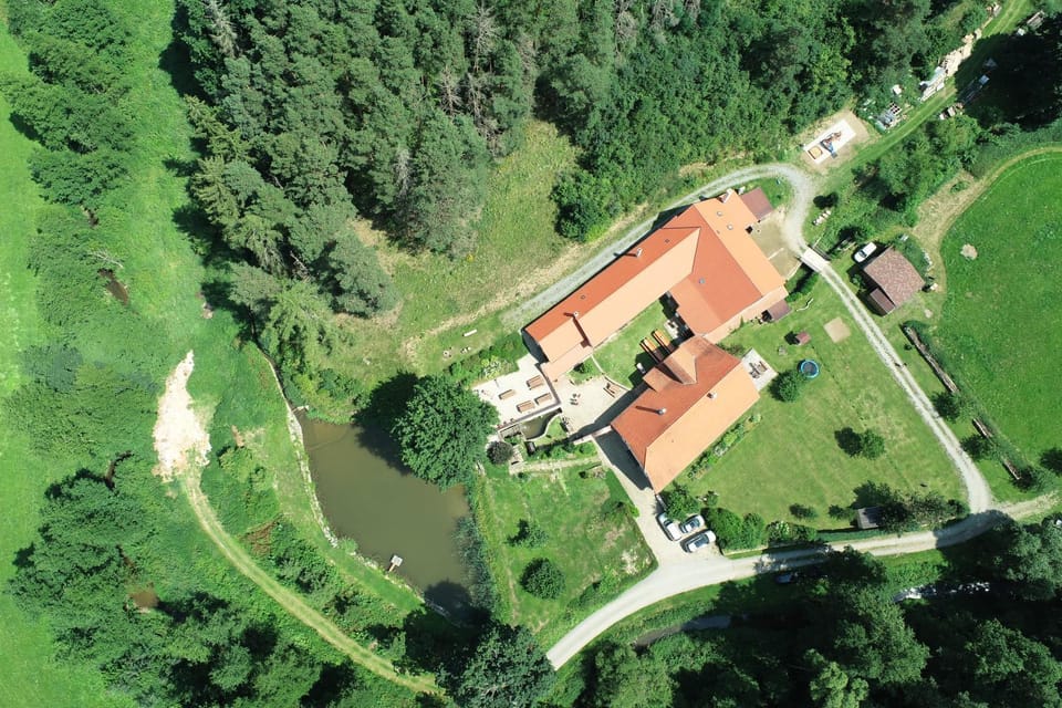 Property building, Natural landscape, Bird's eye view