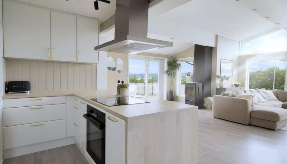 Kitchen or kitchenette, oven, stove, toaster