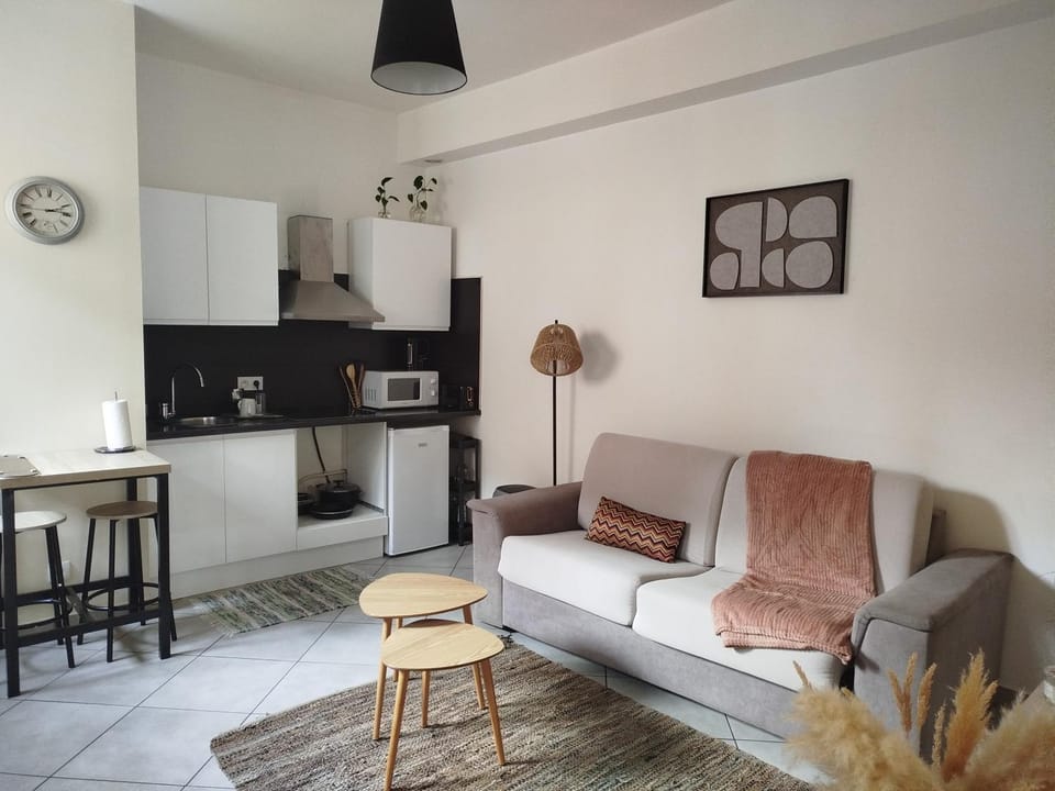 Kitchen or kitchenette, Living room, Dining area, stove