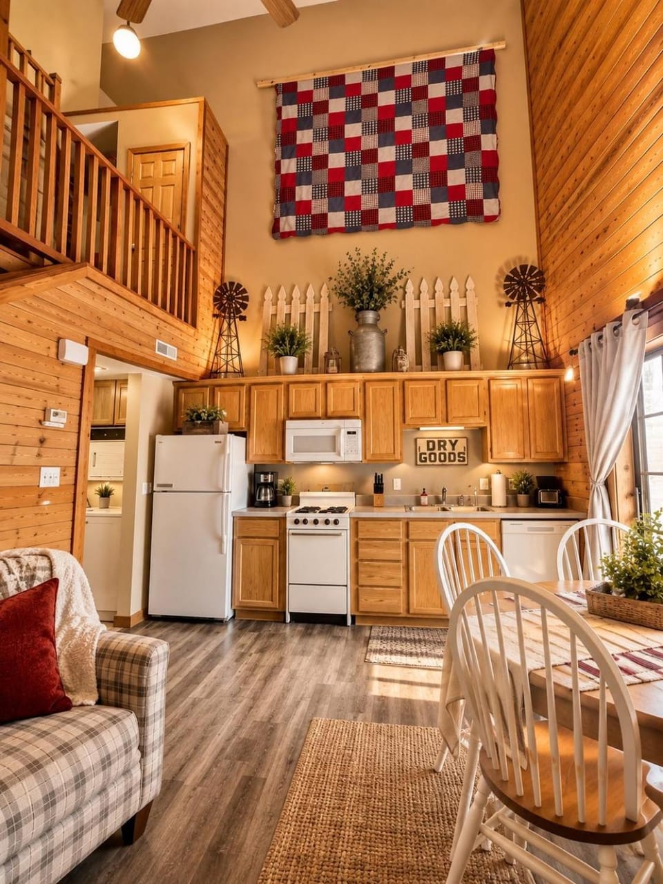 Kitchen or kitchenette, Living room, Seating area, Dining area, dishwasher, oven, stove