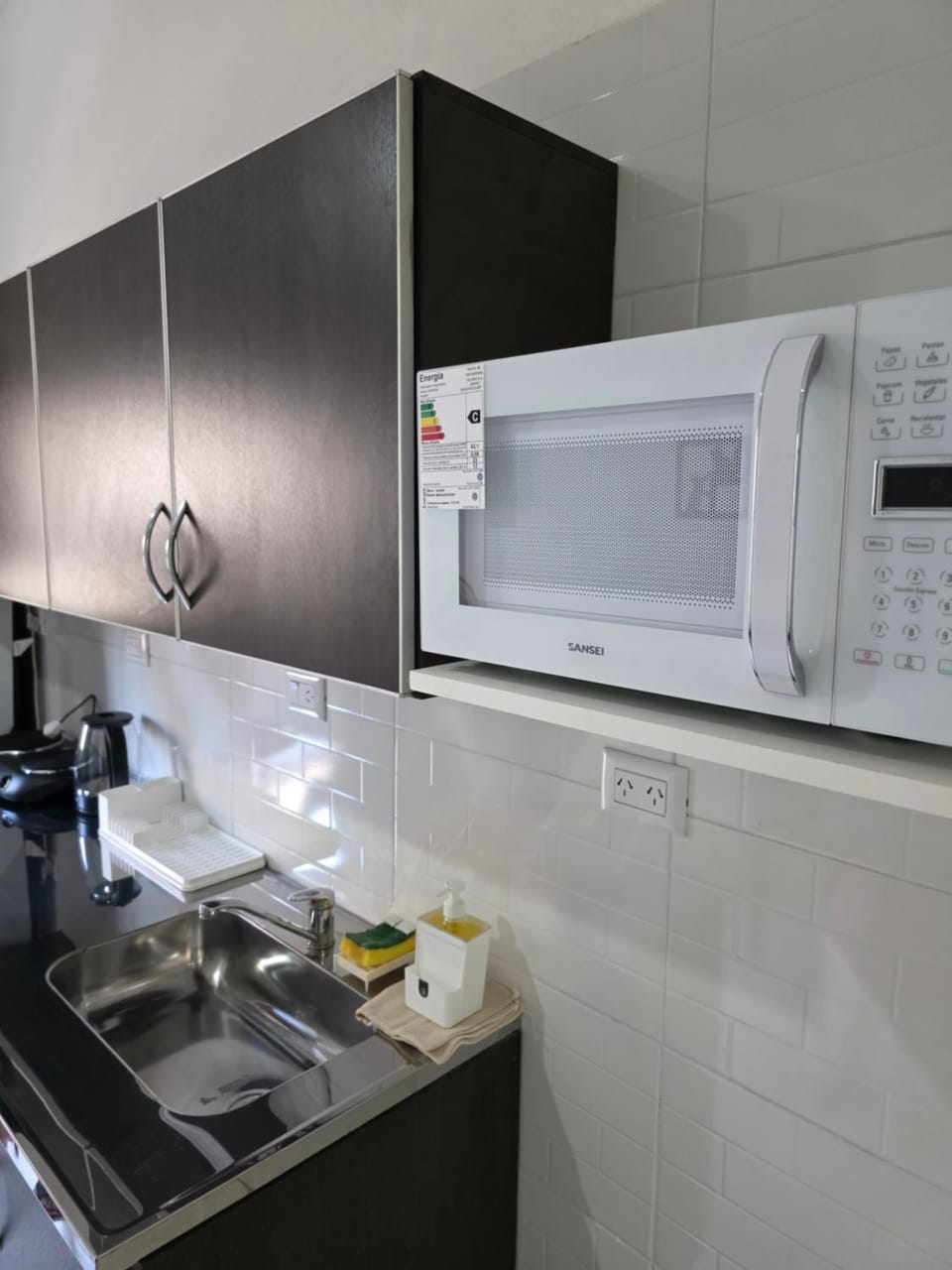 Kitchen or kitchenette, toaster