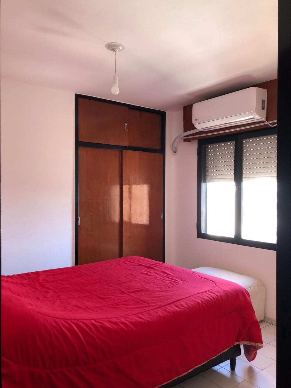 Bed, Photo of the whole room, Bedroom, wardrobe, air conditioner