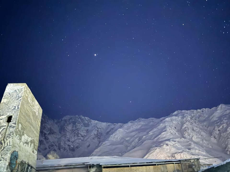 Night, Natural landscape, Mountain view