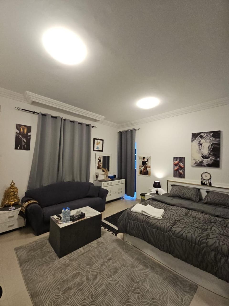 Bed, Living room, Photo of the whole room
