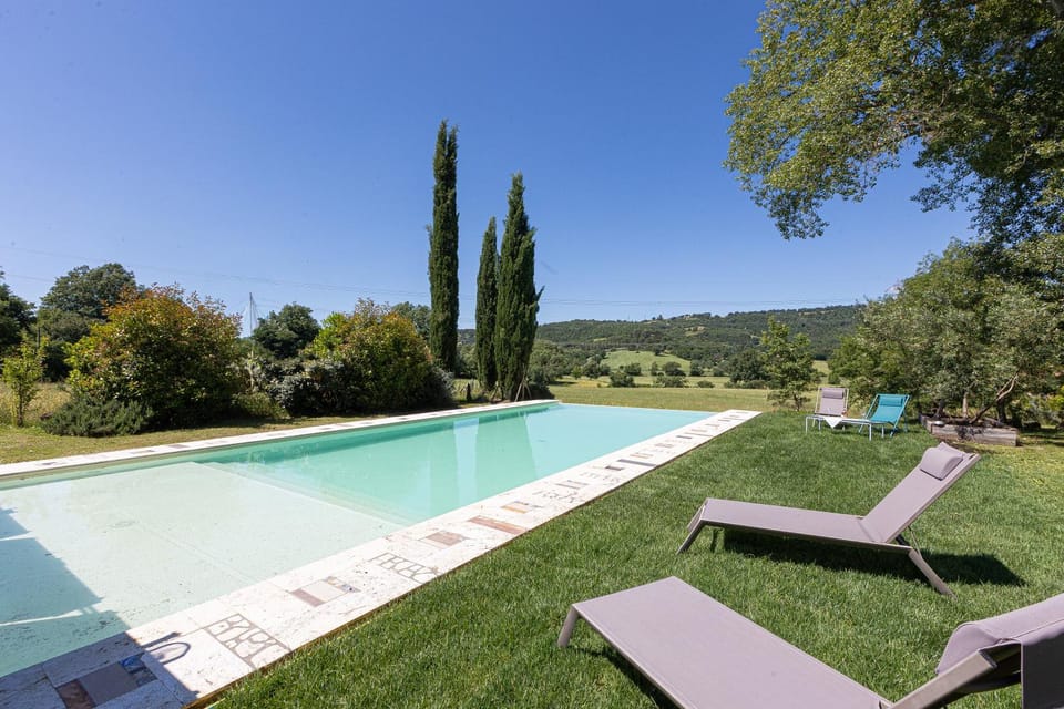 Spring, Day, Natural landscape, Garden, Garden view, Mountain view, Pool view, Swimming pool, sunbed
