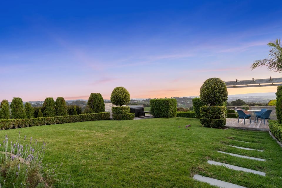 Garden, Garden view, Sunset