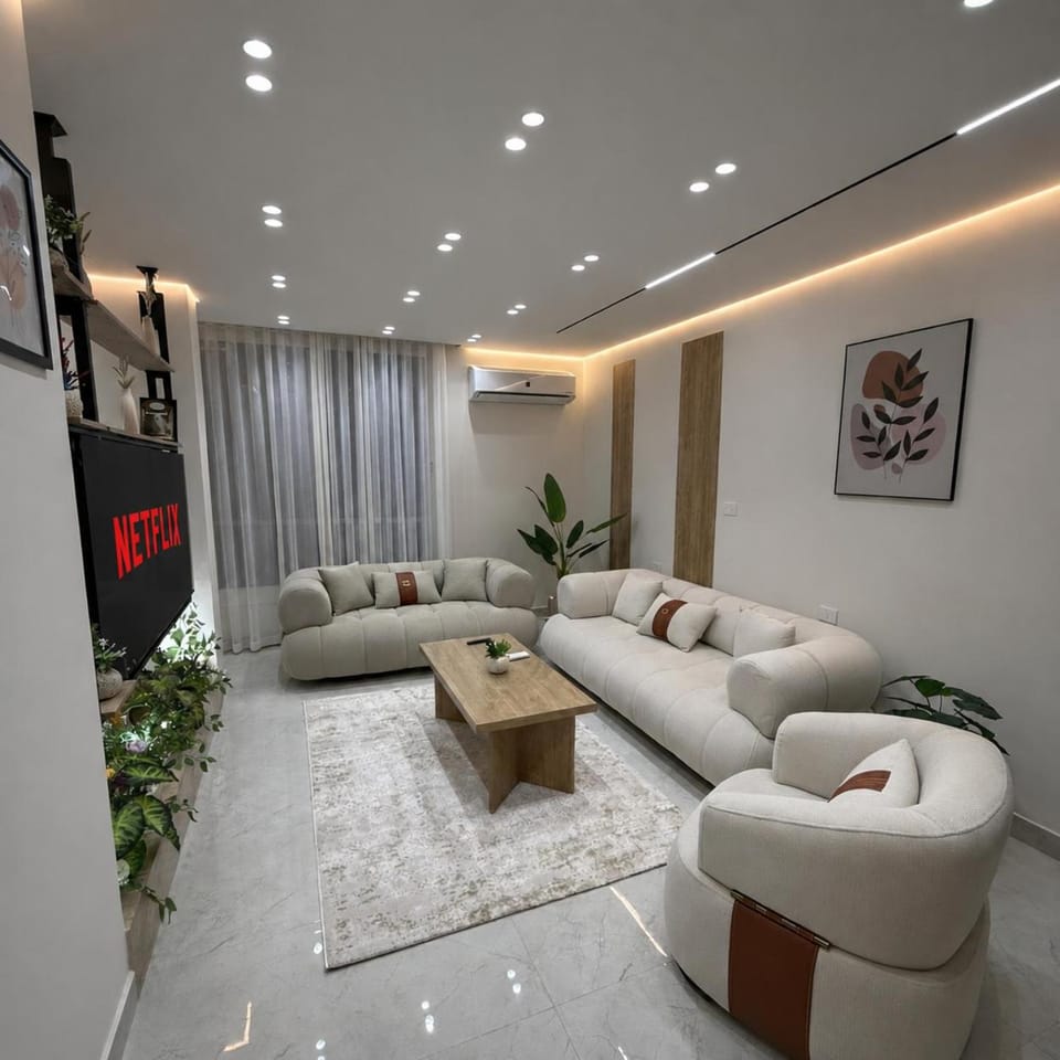 Zamalek 2BR Modern Stay - Partial Nile View Apartment in Cairo