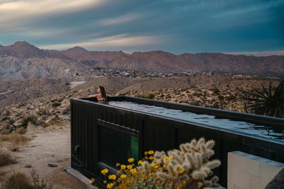 Pool & Spa on 112 Secluded Acres Hawkeye Dome Apartment in Yucca Valley