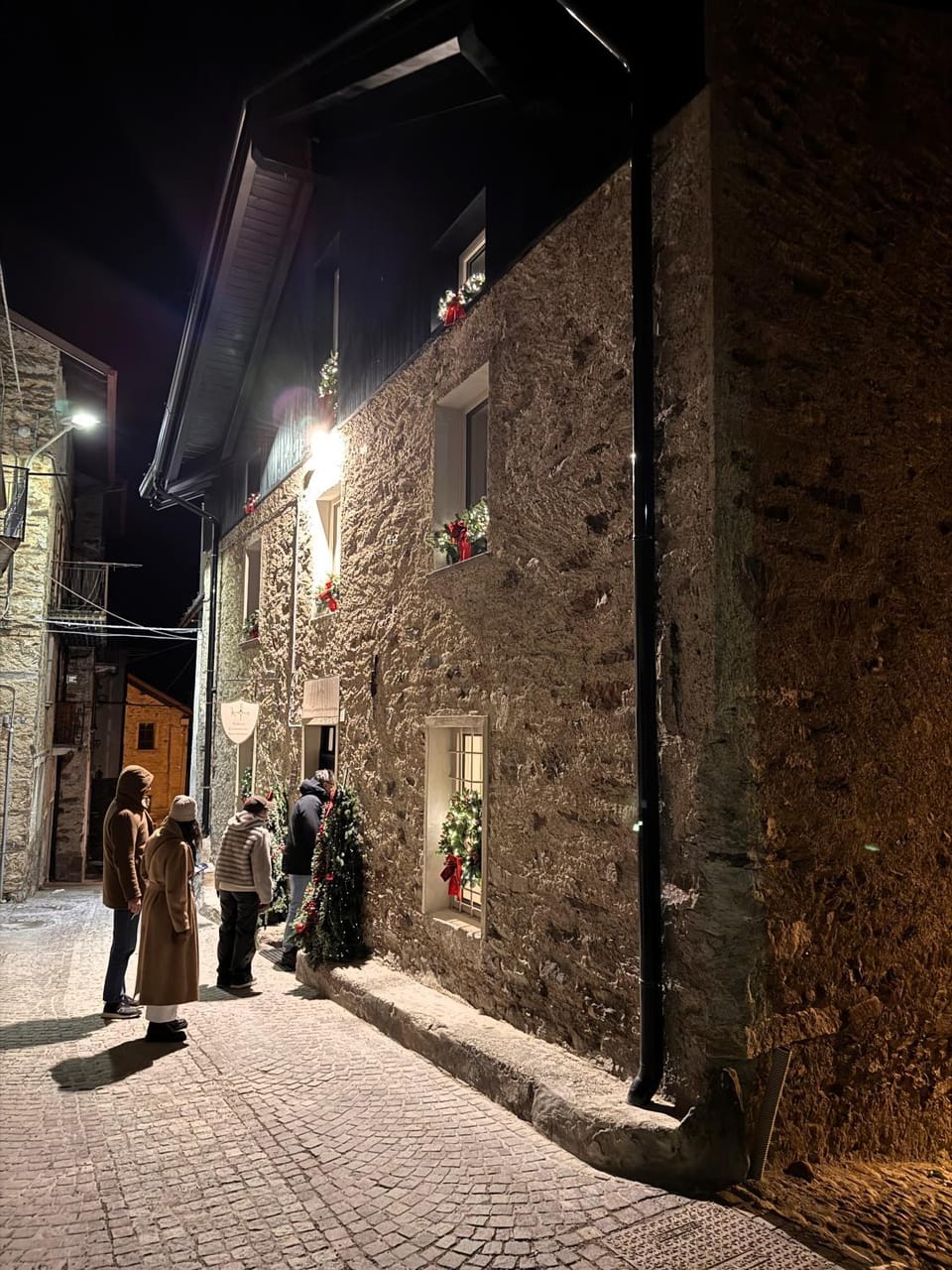 Property building, Night, People, group of guests