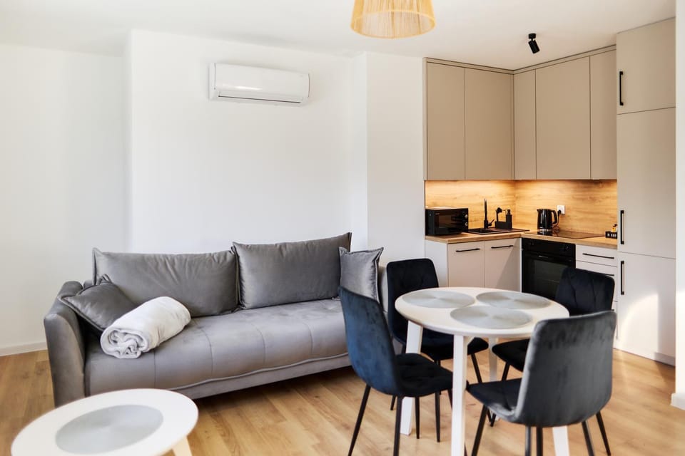 Kitchen or kitchenette, Seating area, pet friendly, stove, air conditioner