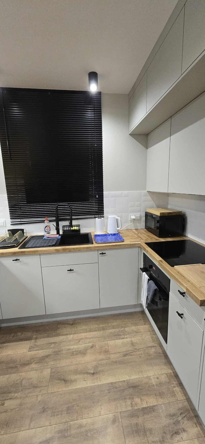 Kitchen or kitchenette, oven, stove