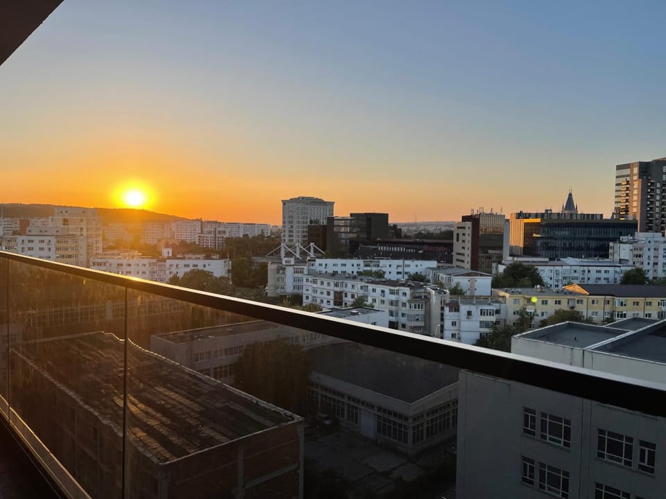 Property building, City view, Sunset