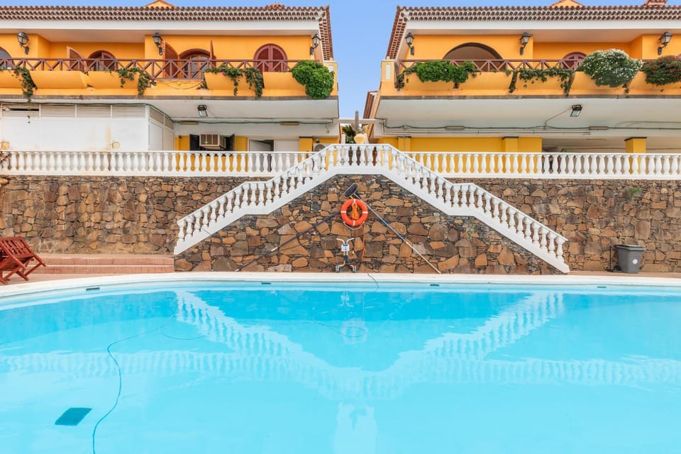 Property building, Living room, Swimming pool