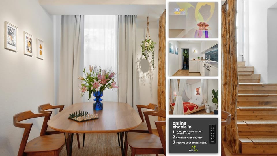 Kitchen or kitchenette, Decorative detail, Decorative detail, Dining area, Bedroom, Food, Food, Text overlay, soundproof, towels, kitchen, kitchen