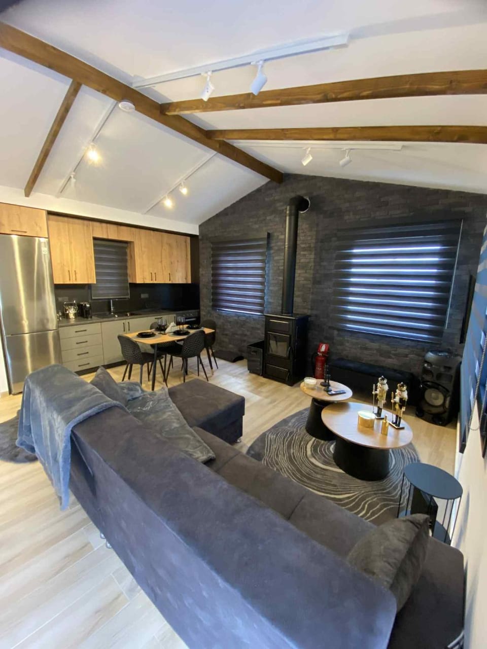 Living room, kitchen