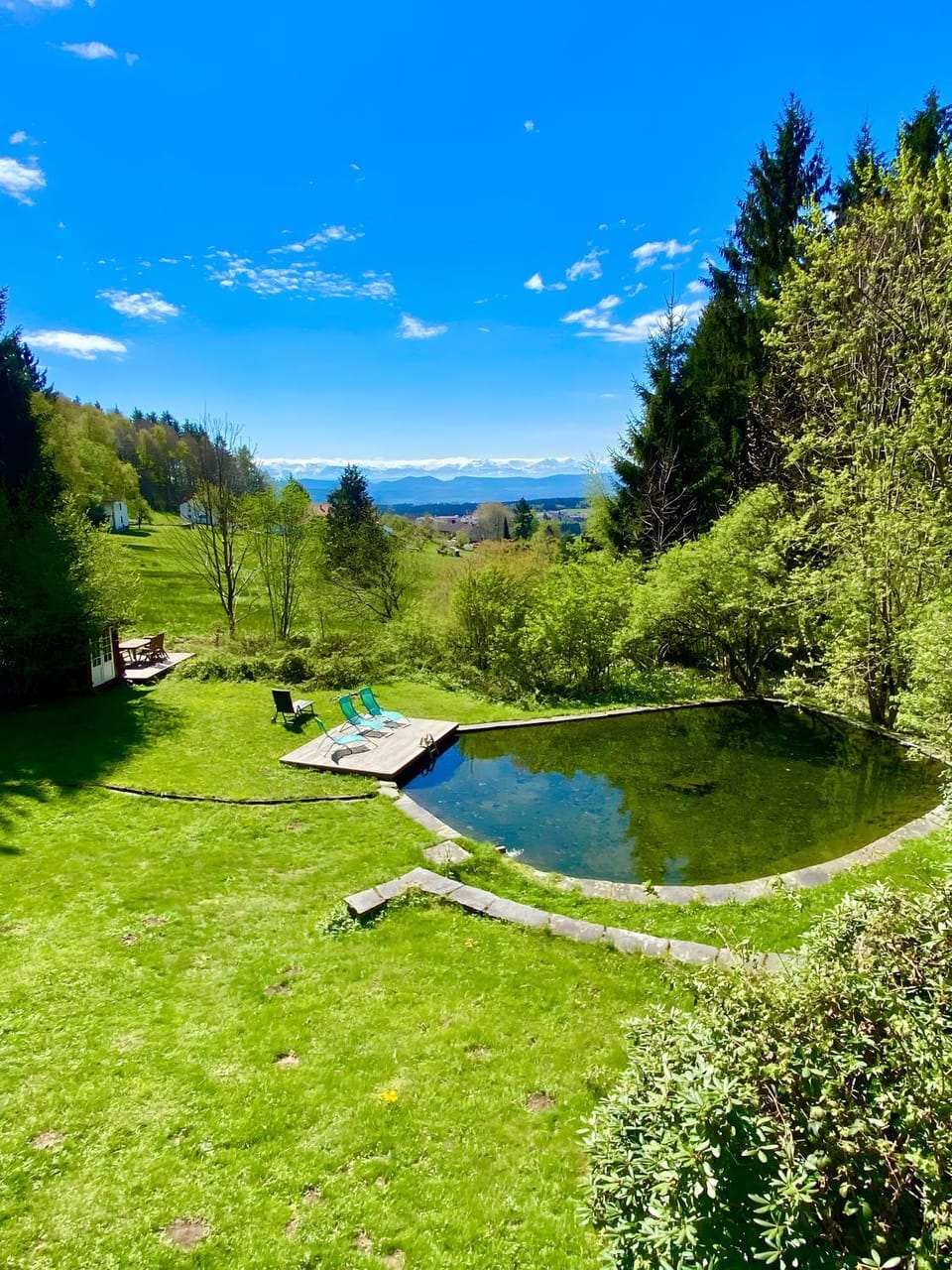 Property building, Living room, Swimming pool