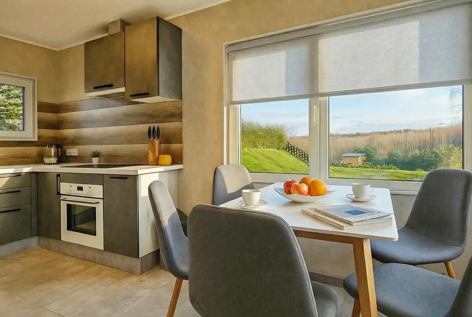 Kitchen or kitchenette, Seating area, Dining area, dishwasher, oven, stove