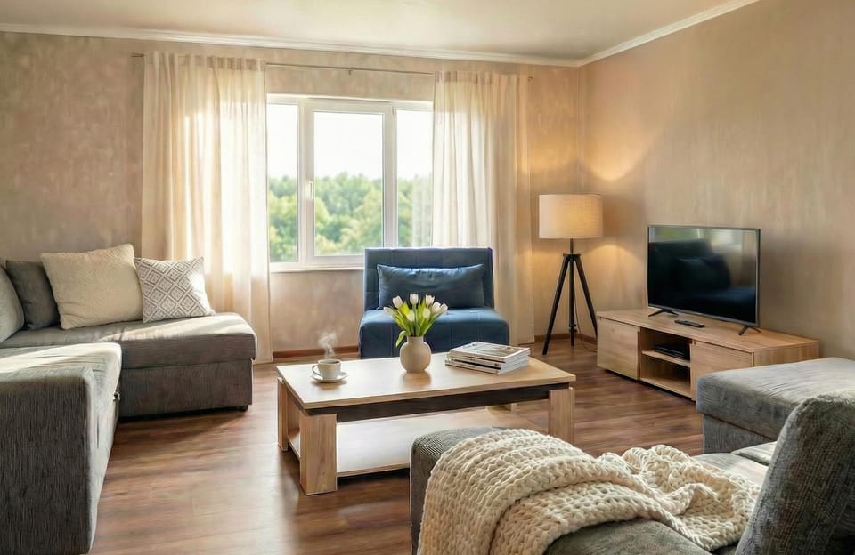 Communal lounge/ TV room, Bed, TV and multimedia, Living room, Seating area, Evening entertainment, Bedroom