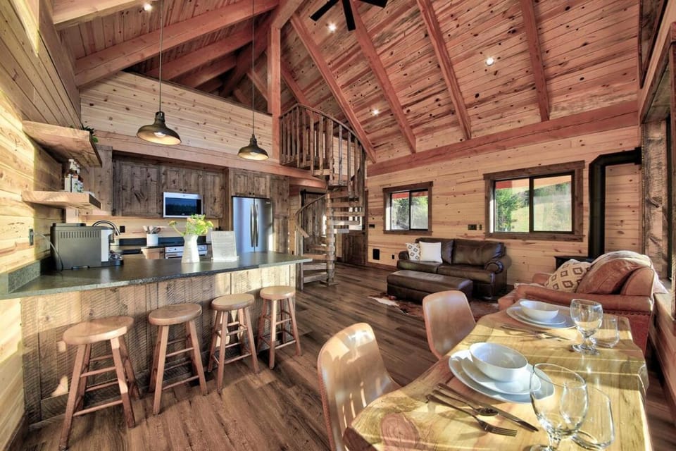 Kitchen or kitchenette, Living room, Dining area