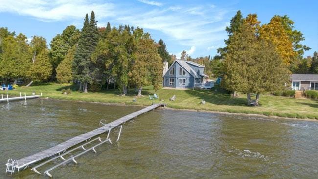 Lake Leelanau A Frame Waterfront Dock Fireplace 7550 House in Michigan