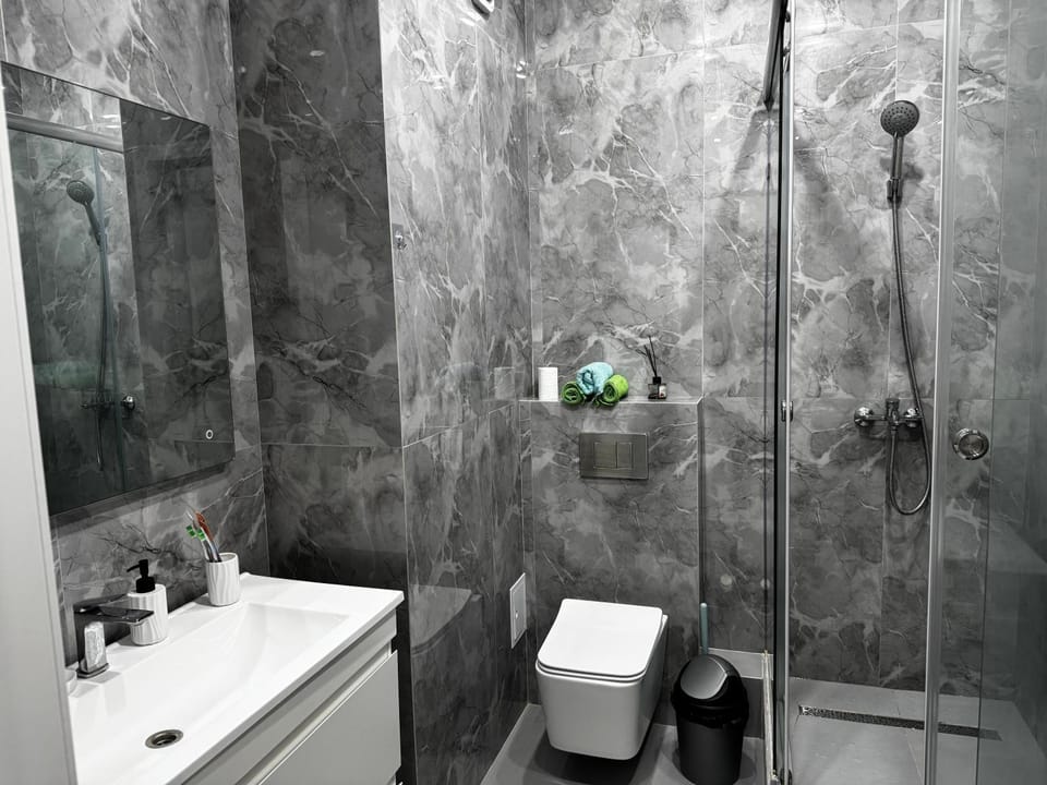Shower, Toilet, Bathroom, towels